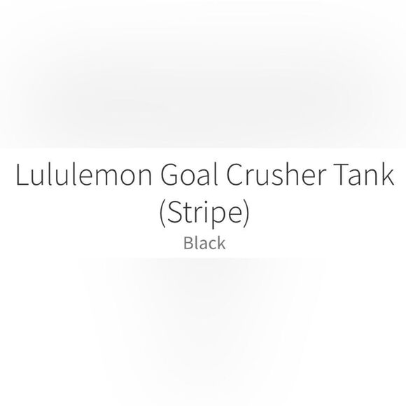 Lululemon Goal Crusher Tank (Stripe) Black - Picture 5 of 14